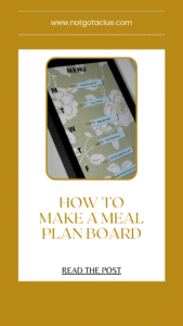 how to make a meal plan board from a photo frame 