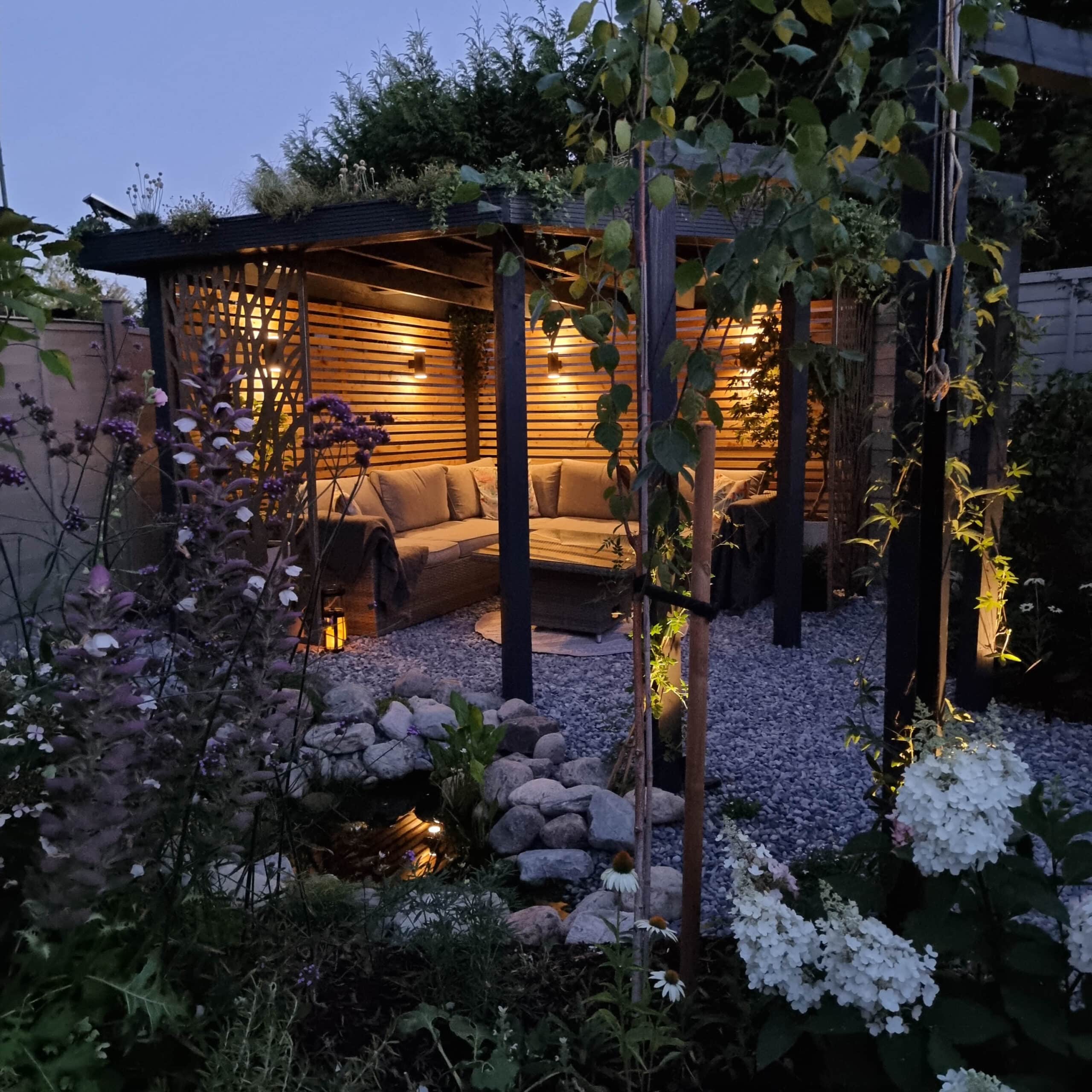 Solar Powered Lighting For A Pergola (44)